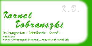 kornel dobranszki business card